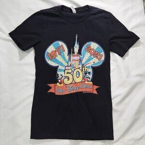 Bella + Canvas Walt Disney World 50 Magical Years Tee With Castle Size Small